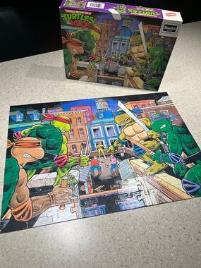 Vintage 1987 RoseArt Teenage Mutant Ninja Turtles Rooftop Puzzle TMNT Complete